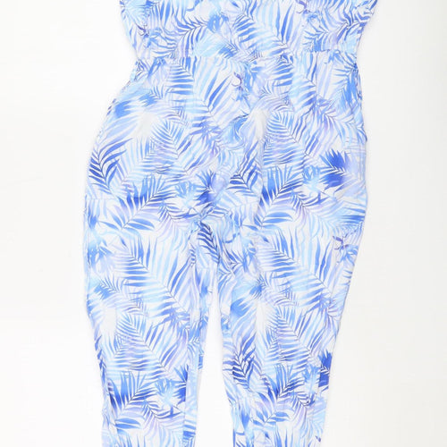 H&M Girls Blue Floral Jumpsuit - Size 14 Years, Sleeveless