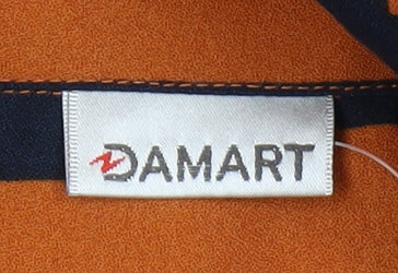 Damart Women Orange Geometric Shirt Dress Size 16