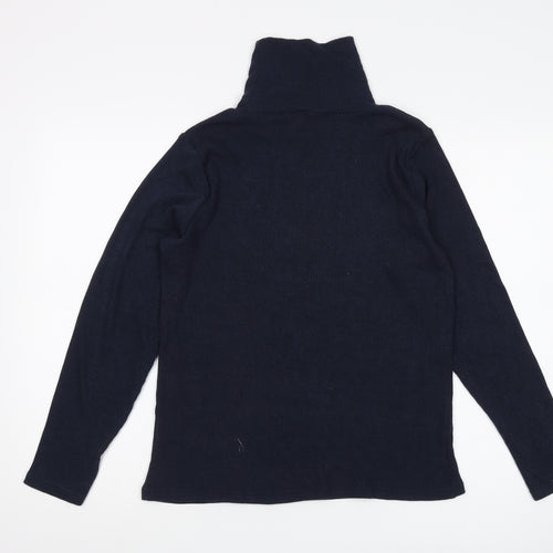 ISLE Essentials Women's Blue Roll Neck Jumper Size S