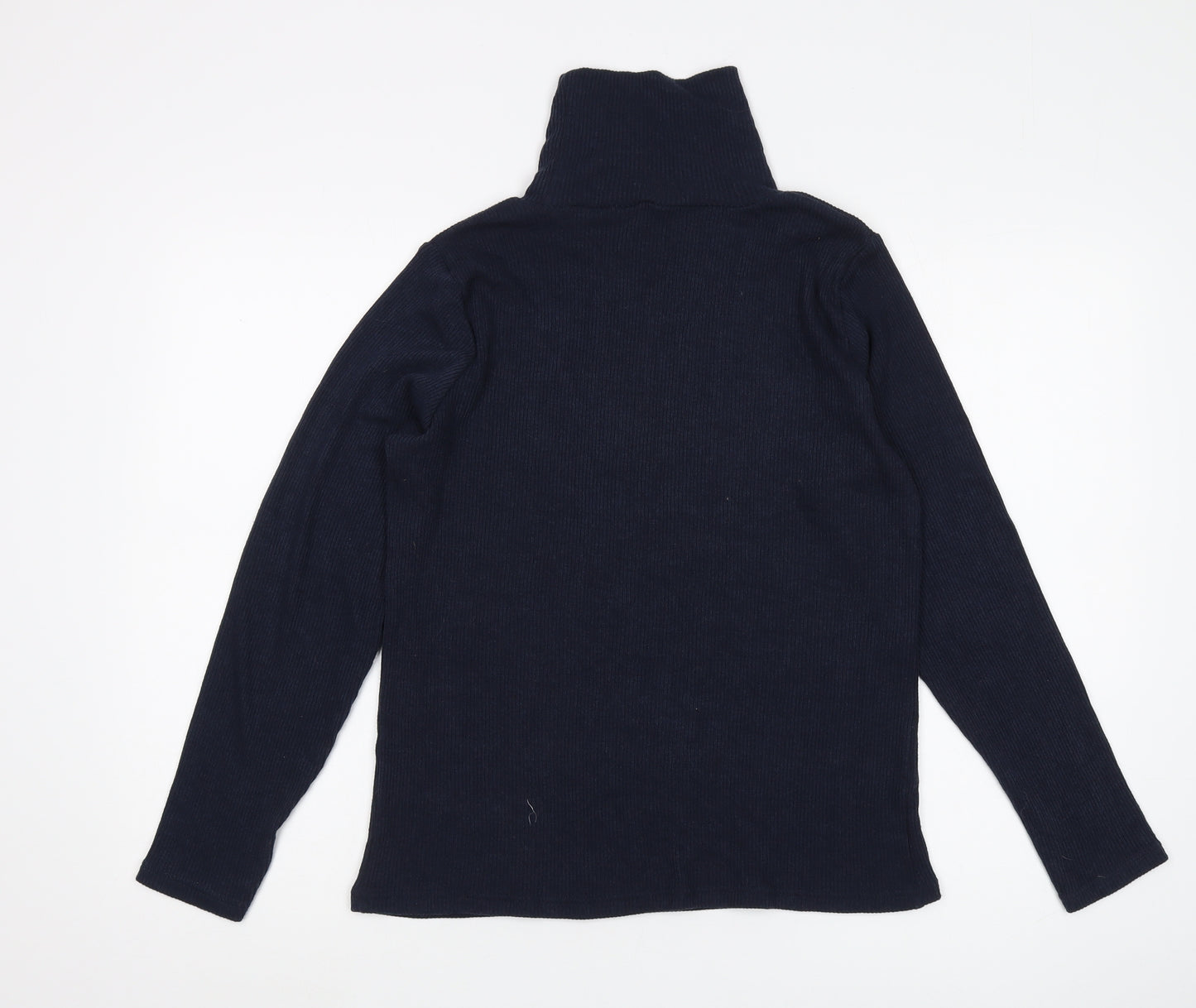 ISLE Essentials Women's Blue Roll Neck Jumper Size S
