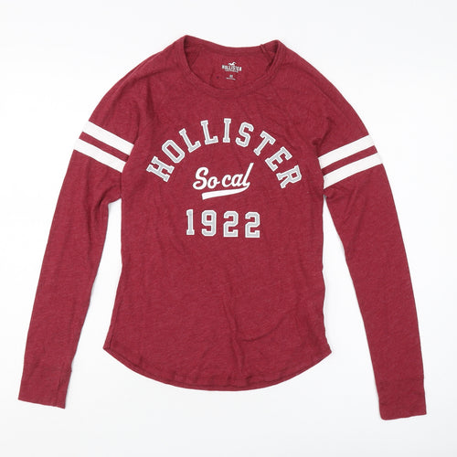Hollister Women's Red XS Long Sleeve Jersey T-Shirt