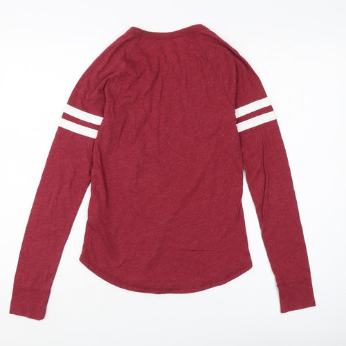 Hollister Women's Red XS Long Sleeve Jersey T-Shirt