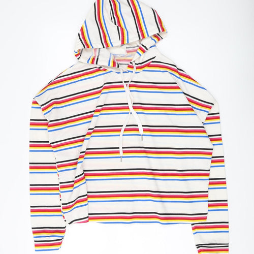 Stella Viva Women's Multicolour Striped Hoodie L