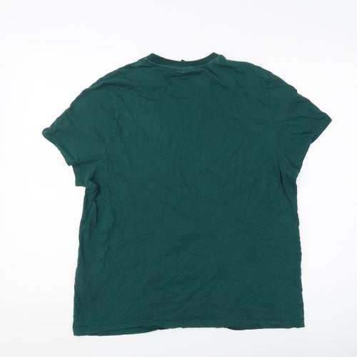 Disney Green T-Shirt, Mickey Mouse, Men's S, Graphic Print