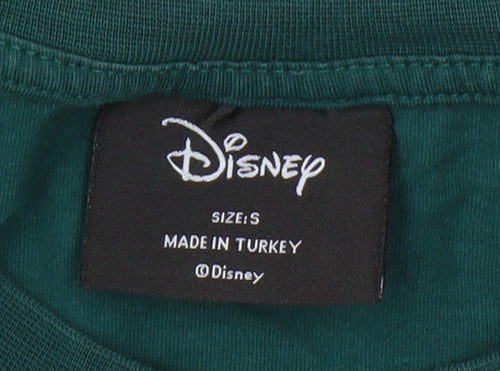 Disney Green T-Shirt, Mickey Mouse, Men's S, Graphic Print