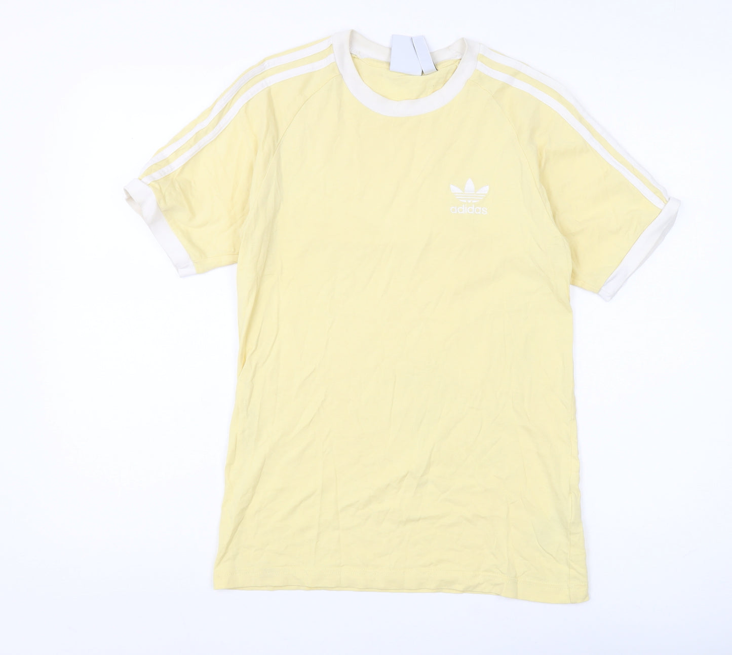 Adidas Yellow Ringer T-Shirt XS Unisex Short Sleeve