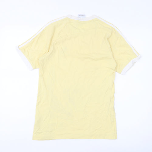 Adidas Yellow Ringer T-Shirt XS Unisex Short Sleeve