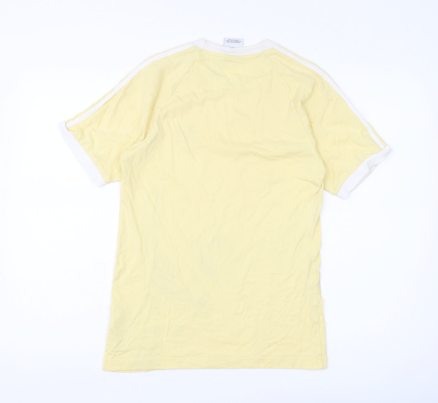 Adidas Yellow Ringer T-Shirt XS Unisex Short Sleeve