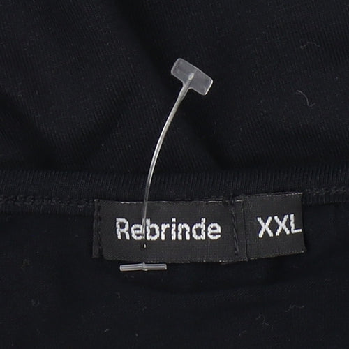 Rebrinde Unisex Black XL Basic T-Shirt