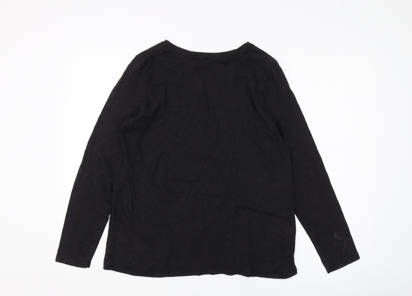 Christian Siriano Black Long Sleeve Women's T-Shirt L