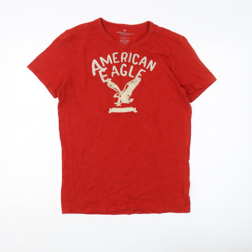American Eagle Red Men's T-Shirt Size S Classic Fit