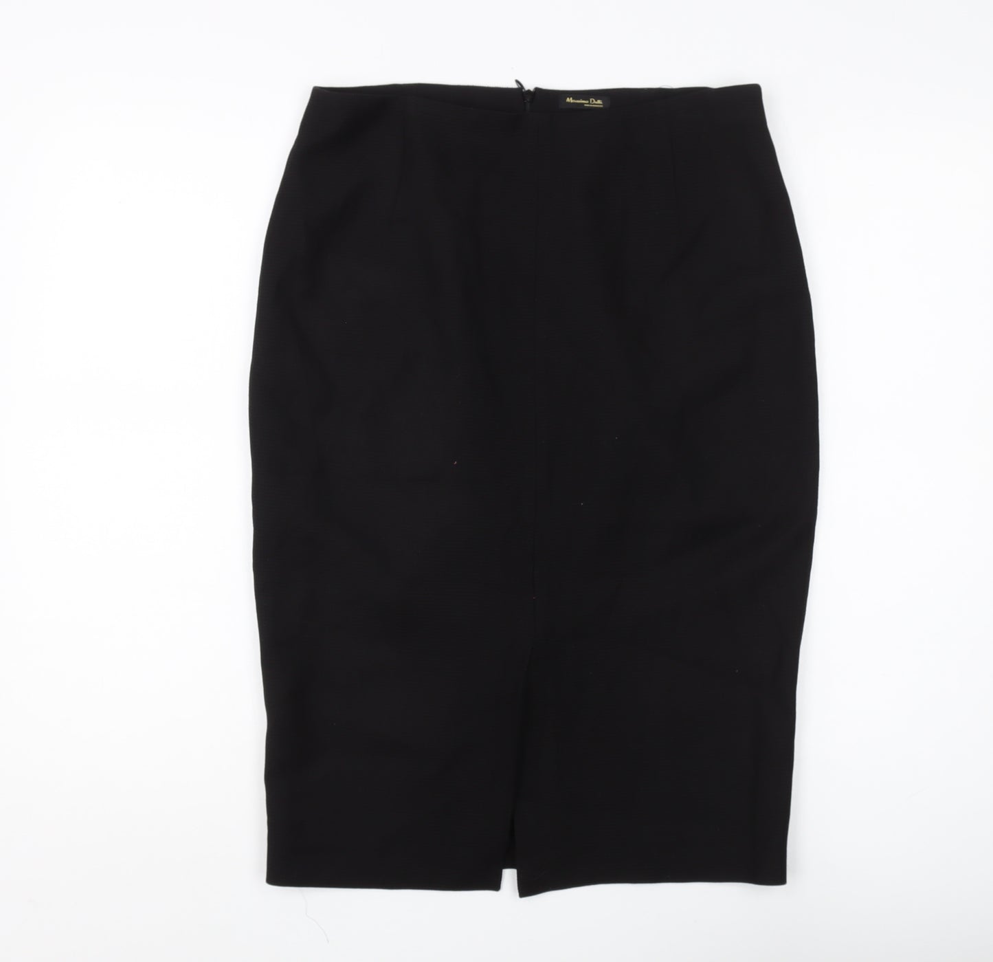 Massimo Dutti Women's Black Pencil Midi Skirt Size 12