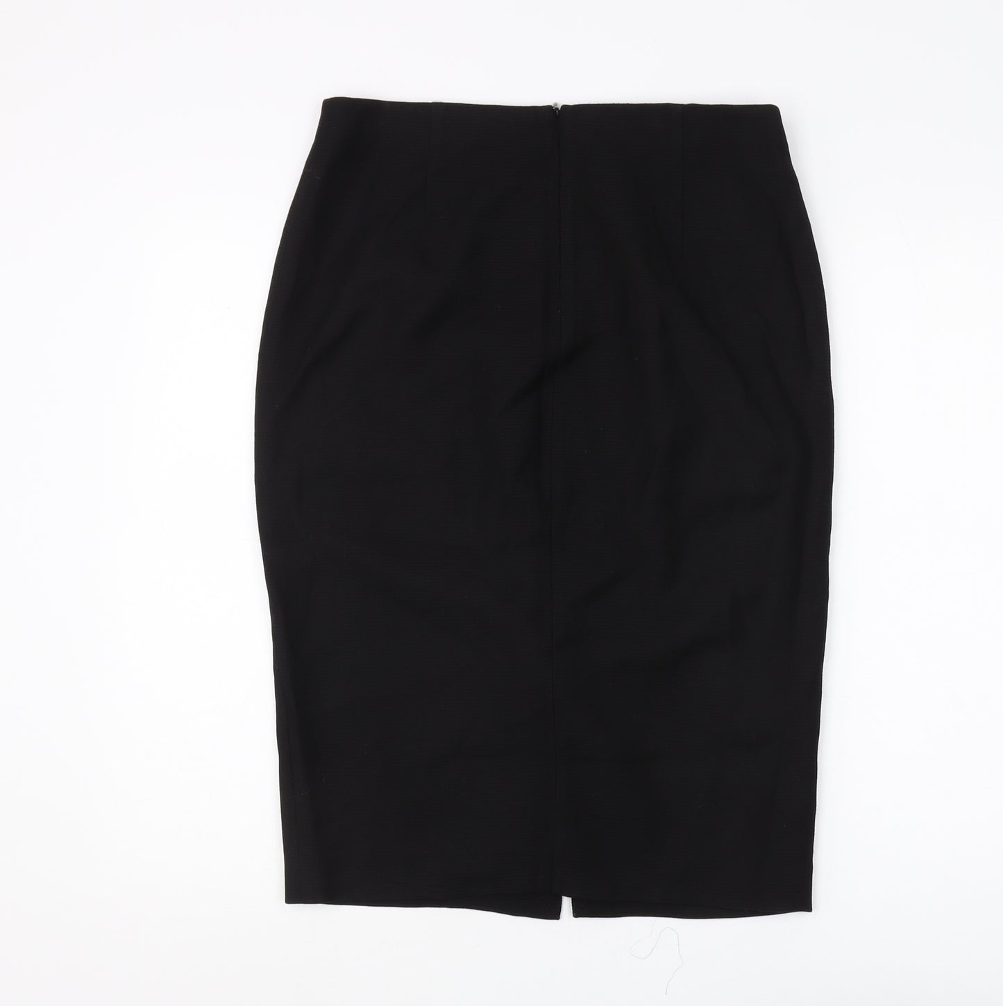 Massimo Dutti Women's Black Pencil Midi Skirt Size 12