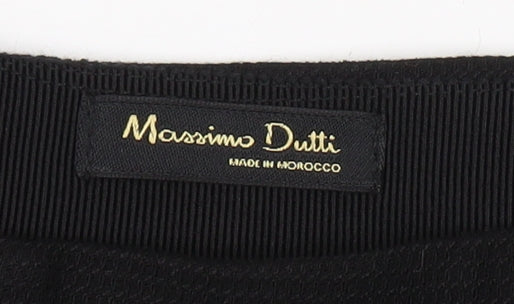 Massimo Dutti Women's Black Pencil Midi Skirt Size 12