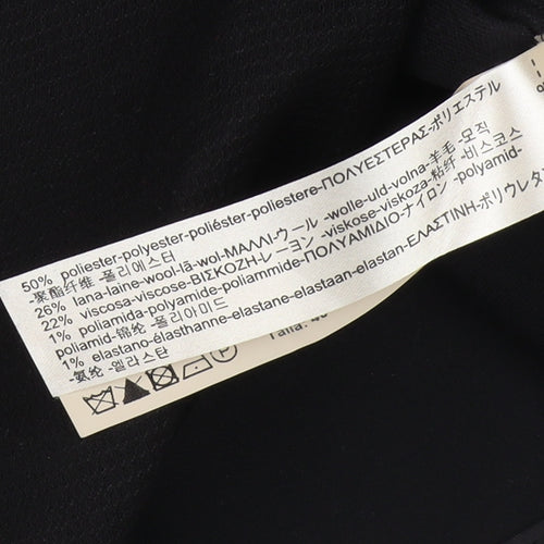 Massimo Dutti Women's Black Pencil Midi Skirt Size 12