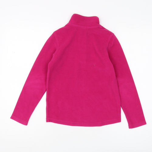 McKinley Girls Pink Fleece 1/2 Zip Sweatshirt - Size 8 Years