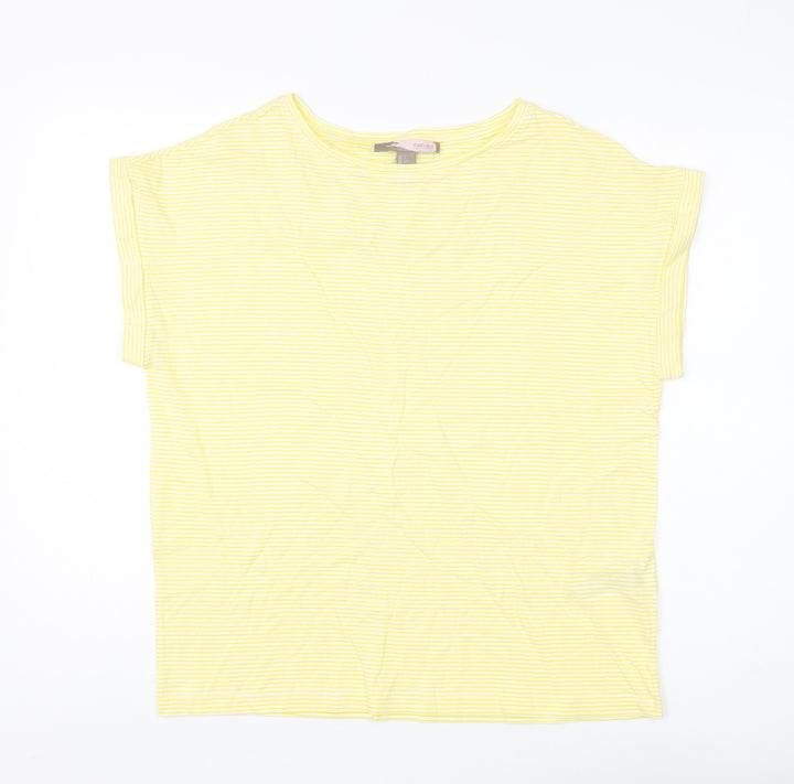 Forever 21 Women's Yellow Striped T-Shirt S