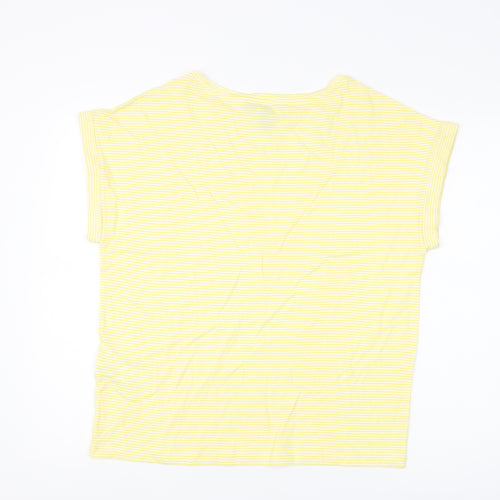 Forever 21 Women's Yellow Striped T-Shirt S