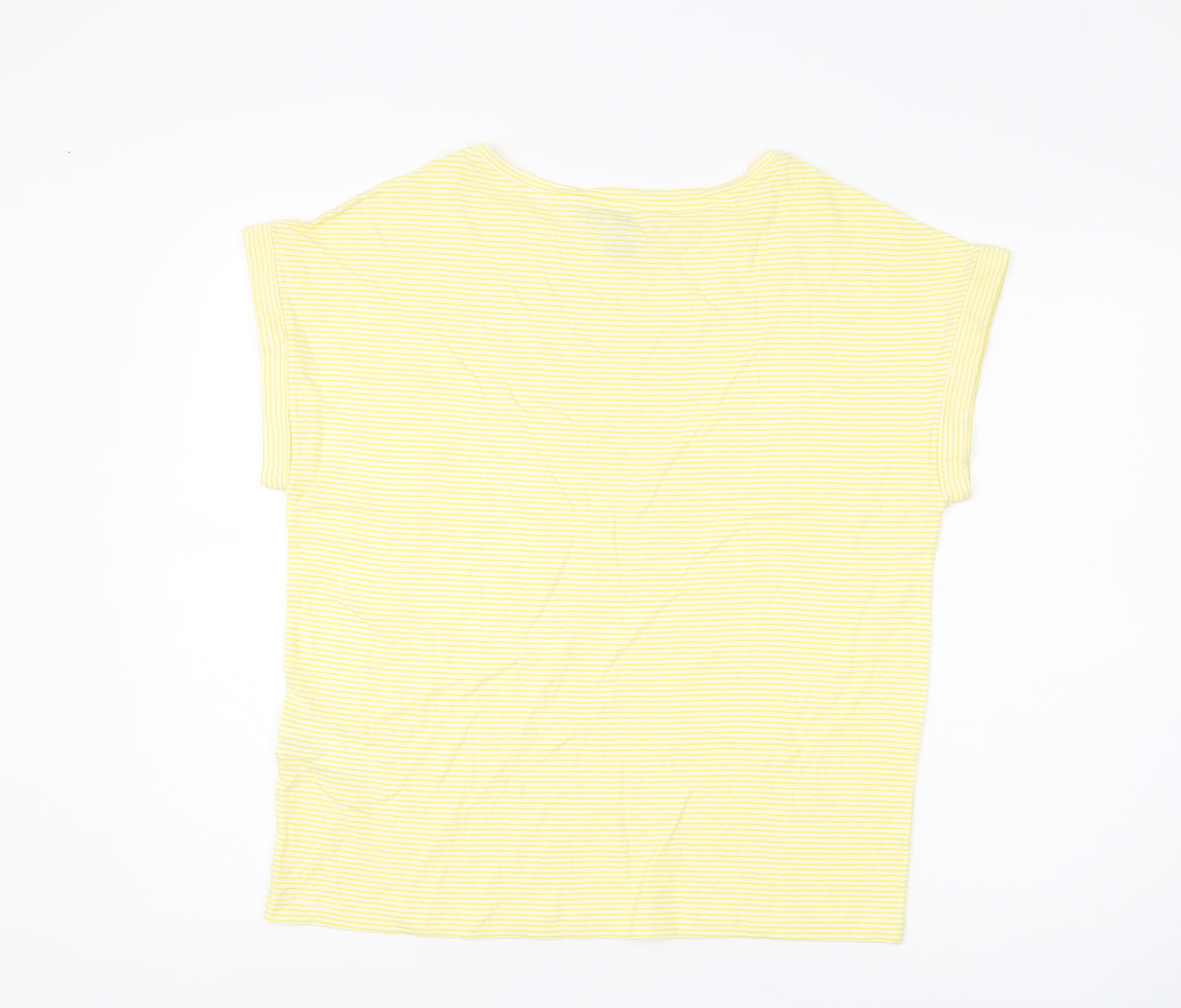 Forever 21 Women's Yellow Striped T-Shirt S
