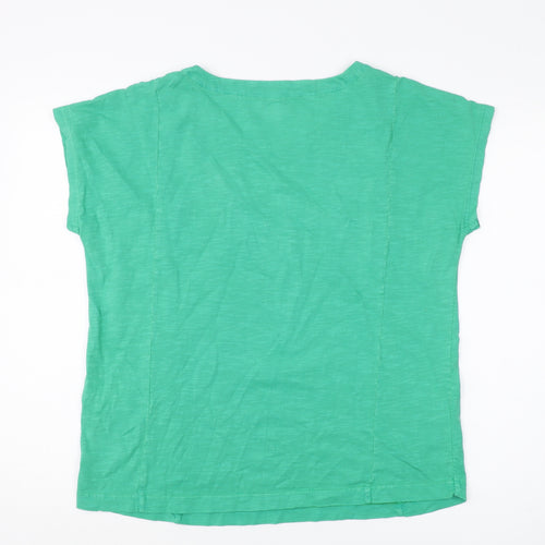 Lands' End Women's Green Sleeveless T-Shirt, S