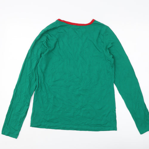 Lands' End Green Ringer T-Shirt - M - Casual Unisex