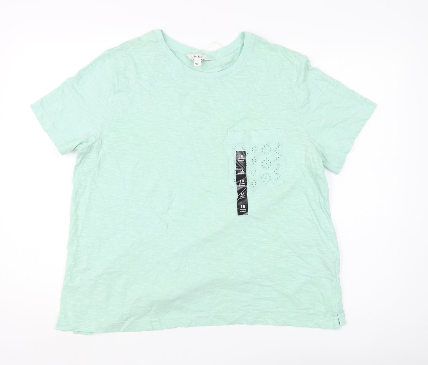 Marks and Spencer Women's Green T-Shirt Size 18
