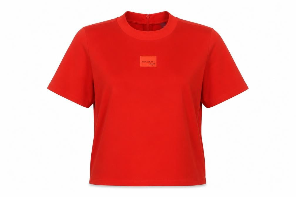 Adidas Women's Red Basic T-Shirt, Size 10