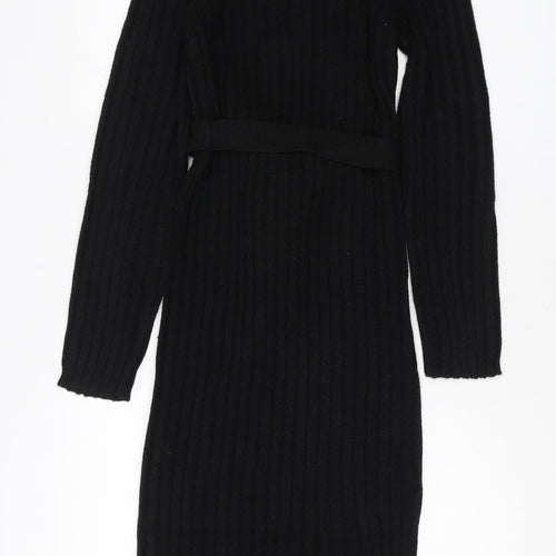 Brave Soul Women's Black Midi Bodycon Dress Size 10