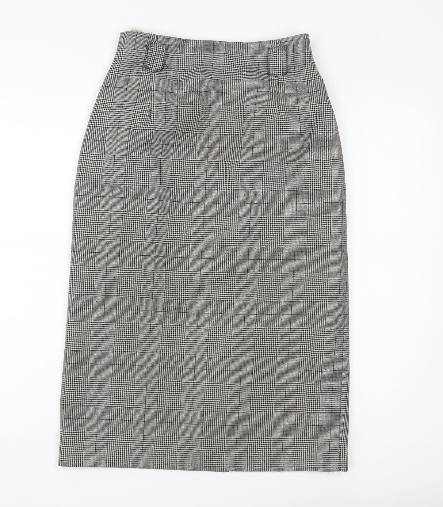 St Michael Women's Black Check Pencil Skirt Size 10