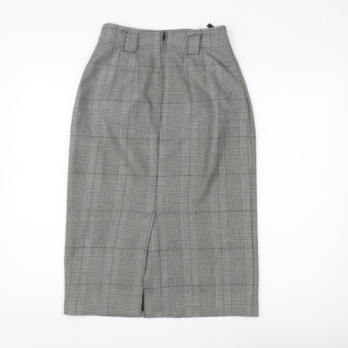 St Michael Women's Black Check Pencil Skirt Size 10
