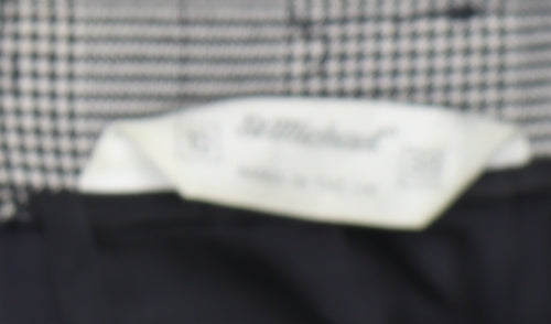 St Michael Women's Black Check Pencil Skirt Size 10