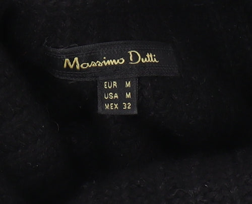 Massimo Dutti Women's Black Roll Neck Jumper M