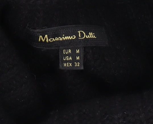 Massimo Dutti Women's Black Roll Neck Jumper M