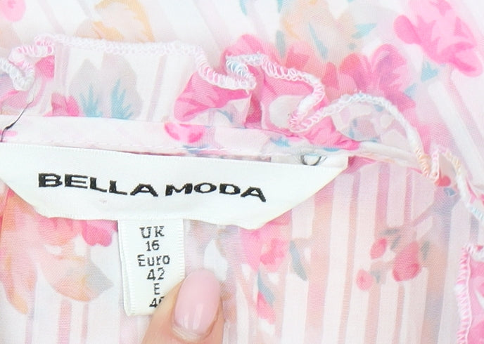 Bella Moda Women’s Multicoloured Floral Blouse UK 16