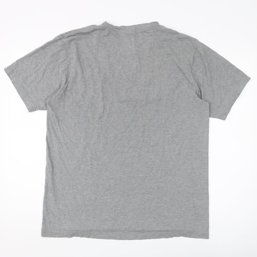 Nike Men's Grey Crew Neck Graphic Print T-Shirt L
