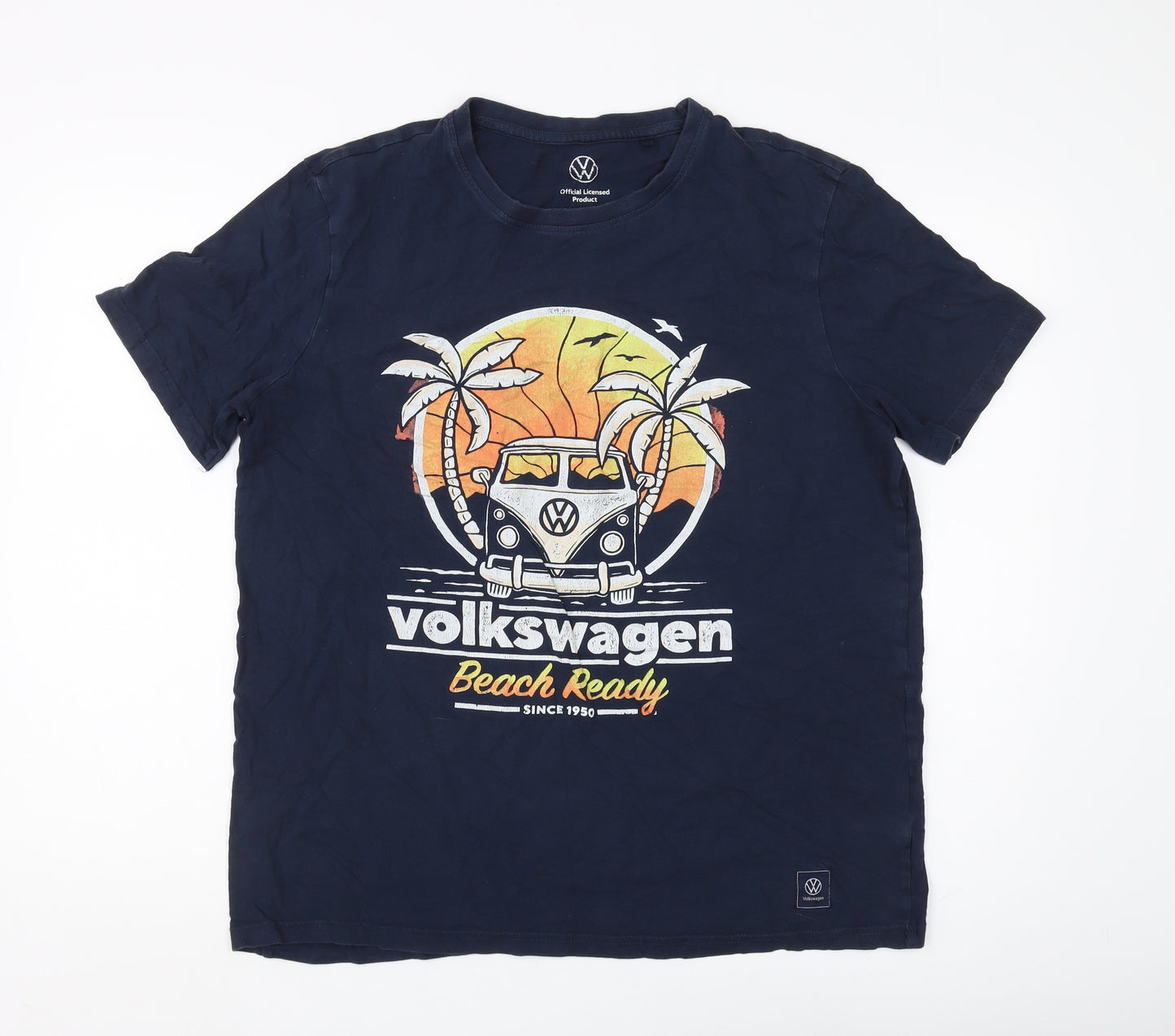 Volkswagen Men's Blue Beach T-Shirt, Large