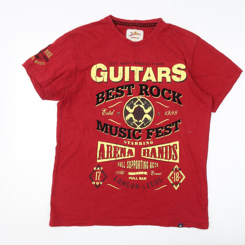 Joe Browns Men's Red Graphic Music Festival T-Shirt M