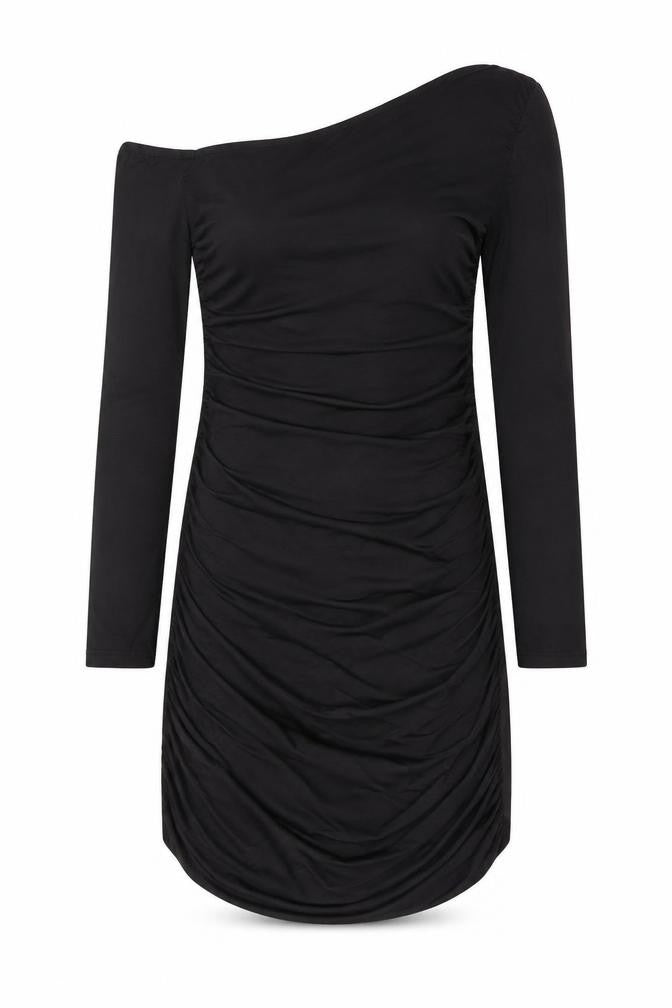 Front view of Stradivarius Women's Black Bodycon Dress, size 8