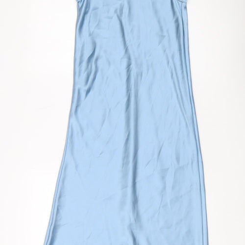 Zara Women's Blue Midi Slip Dress Size XS