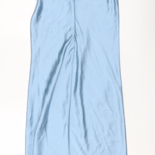 Zara Women's Blue Midi Slip Dress Size XS