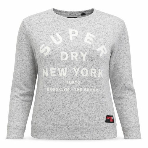 Superdry Women's Grey Sweater, Crew Neck, Size S