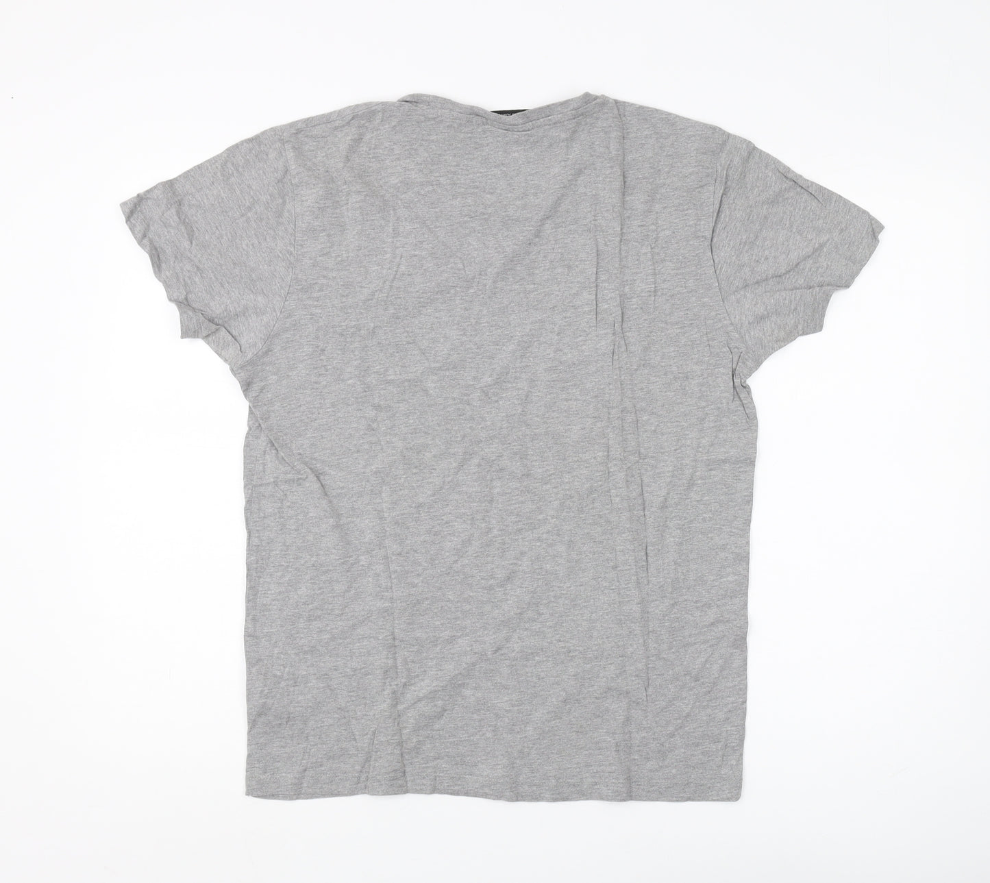 Jack & Jones Men's Grey Graphic Print T-Shirt L