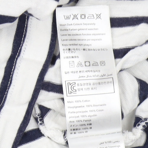Joules Women's Striped T-Shirt, Size 8, Navy/White, Cotton