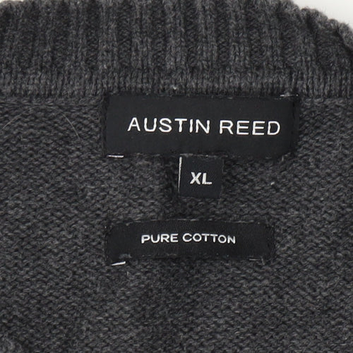 Austin Reed Men's Grey Cotton Pullover Jumper XL