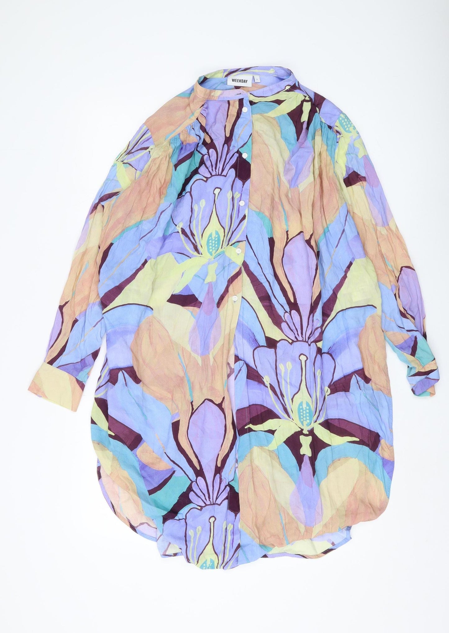 Weekday Women's Multicoloured Floral Button-Up Shirt