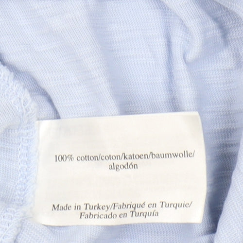 Laura Ashley Women's Blue Embroidered Blouse, Size 12
