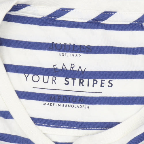 Joules Women's Blue Striped Long Sleeve T-Shirt M