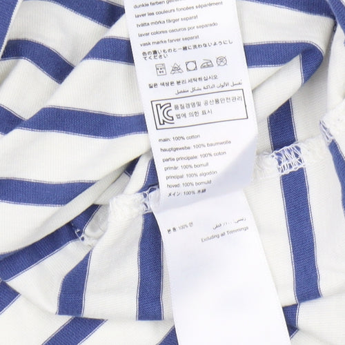 Joules Women's Blue Striped Long Sleeve T-Shirt M
