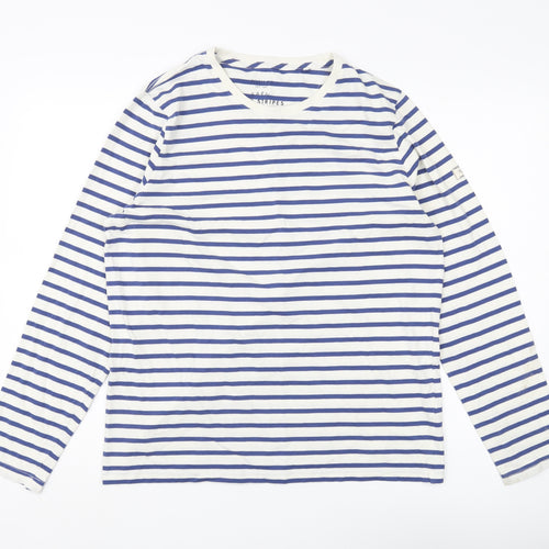 Joules Women's Blue Striped Long Sleeve T-Shirt M