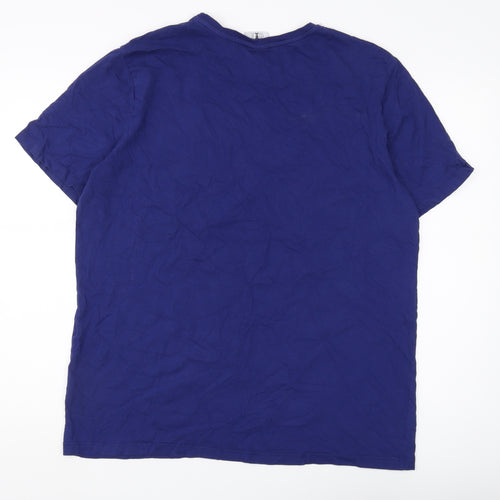 Elf Men's XL Blue Christmas Graphic T-Shirt